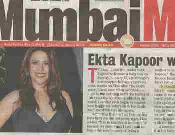 Ekta Kapoor welcomes baby boy, treatment carried out at Bloom IVF Times of India Mumbai